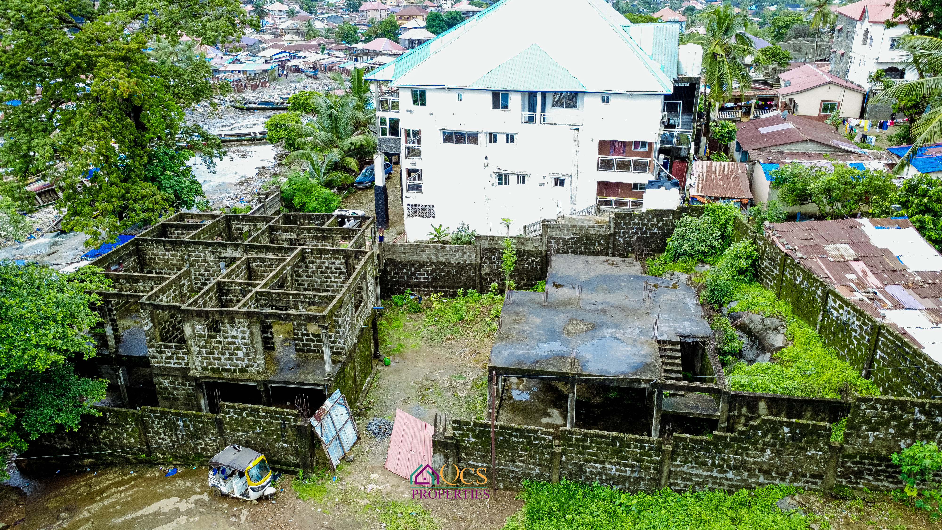 2 Unfinished Duplex Buildings for Sale Goodrich, Off  Peninsula Road Freeetown